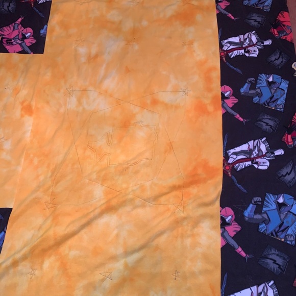 Handmade Quilt Power Rangers Yellow Green. Condit - Picture 10 of 11